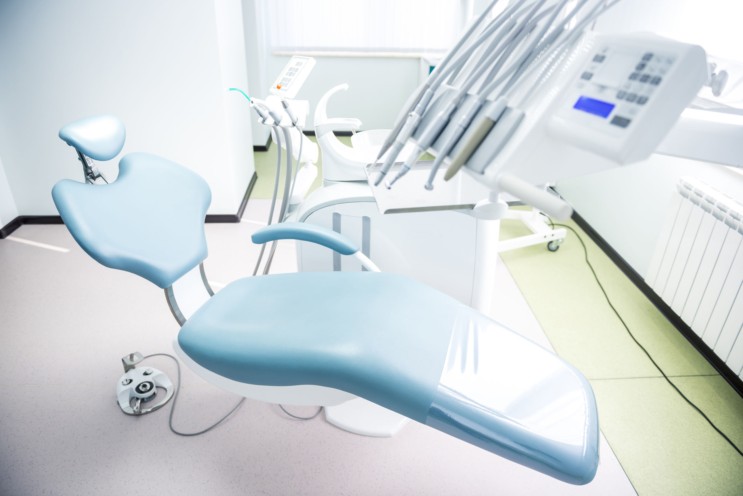 different dental instruments and tools in a dentists office